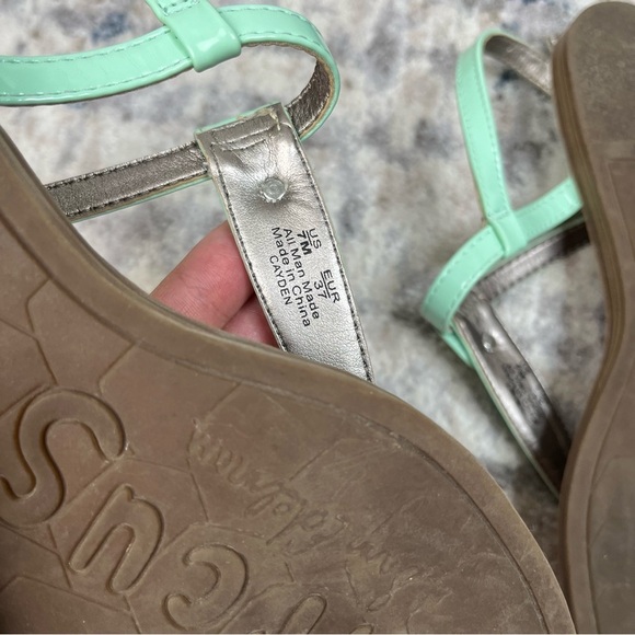 Sam Edelman Circus Cayden Sea Foam Green Business Casual Coastal Beach Sandals 7 - Picture 11 of 13